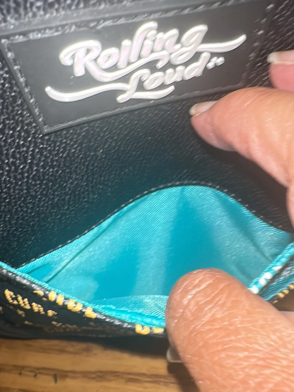 Rolling Loud X West Coast Cure Mini Messenger Side Bag - Black/teal. (Bags 19)